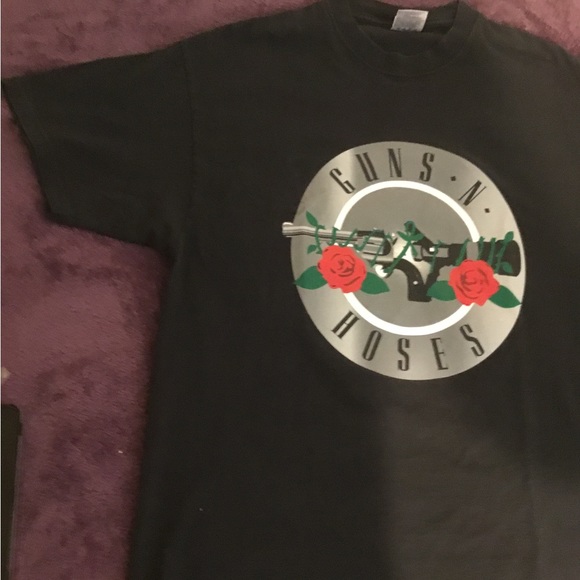 C Port & Company Guns & Roses Black Tee- XL - Picture 3 of 10